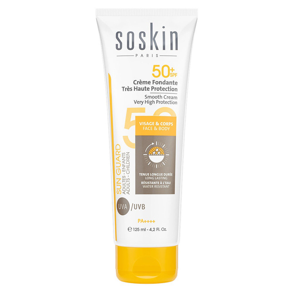 كريم واقي من الشمس SOSKIN SPF50+ للكبار والأطفال 125 مل