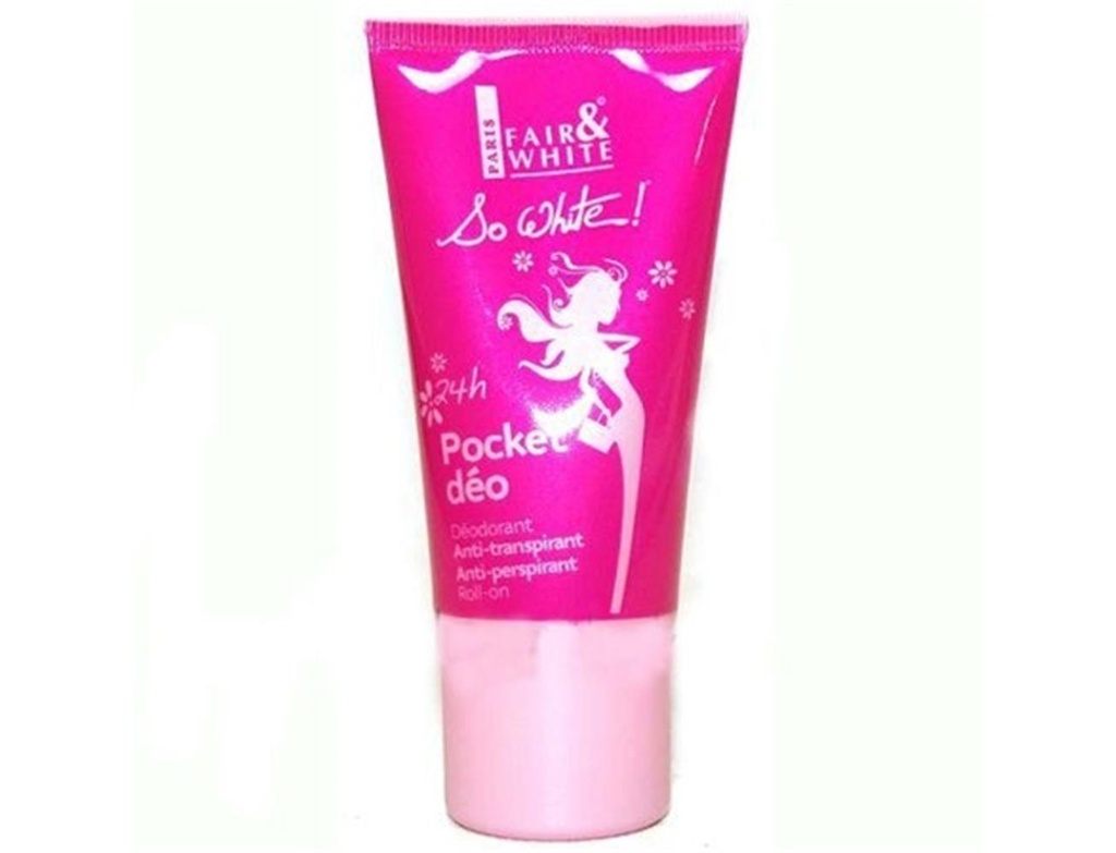 Fair and White SO WHITE 24H DEO.ROLL _ON PINK